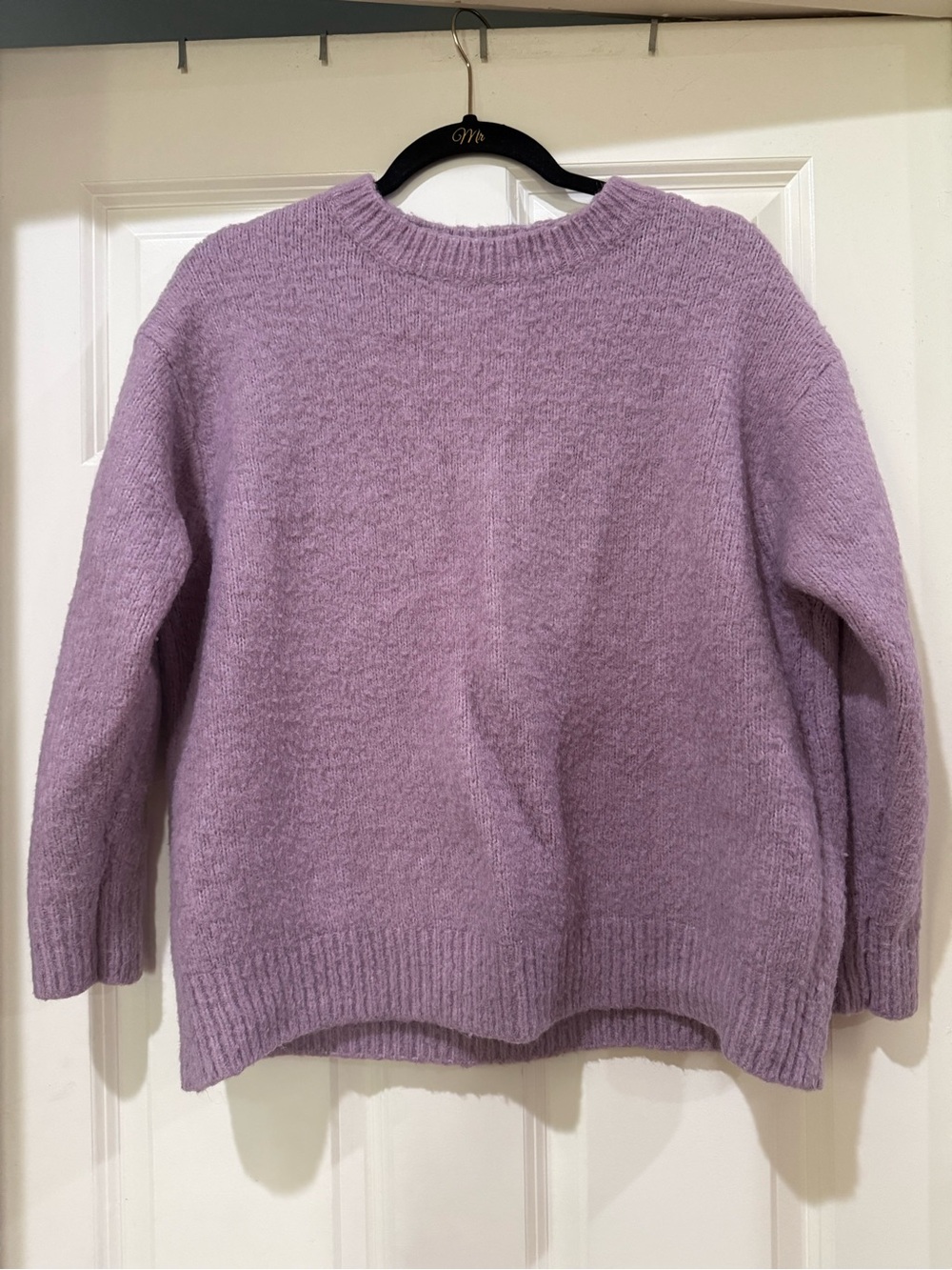 Zara Lavender Crewneck Knit Sweater